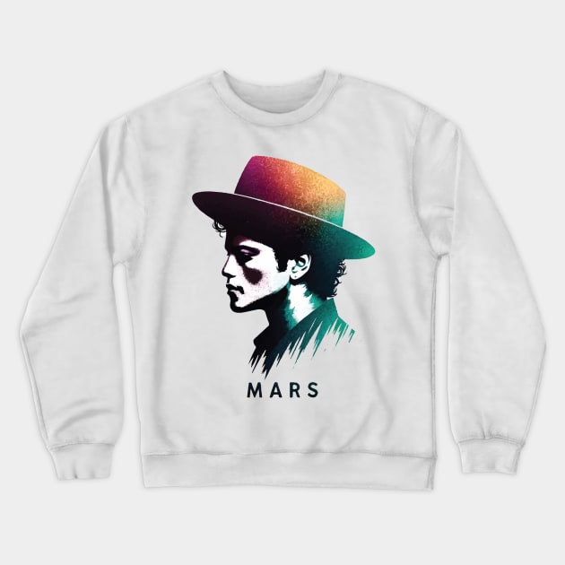 Bruno Mars Tribute - Bruno Michael Jackson Prince Kendrick Lamar Sza Ed Sheeran Music Lauryn Hill Anderson Paak Crewneck Sweatshirt by TributeDesigns